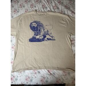 Foo Fighters 2023 Tour T-Shirt Lion Graphic Beige Size 2XL Band‎ Concert Tee
